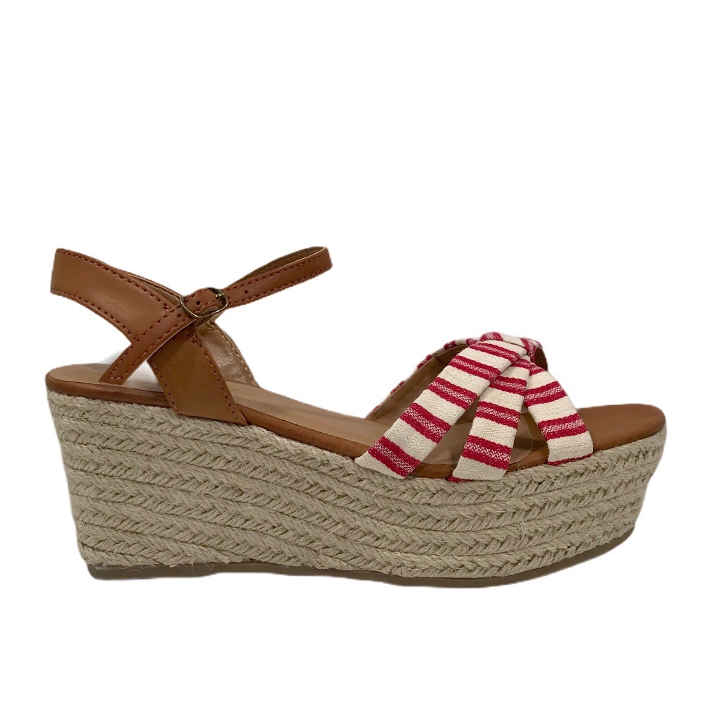 NWOT Bamboo Platform Wedge Espadrilles Sandals - Picture 2 of 11